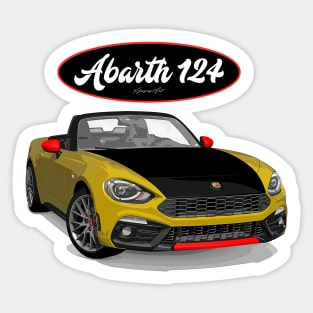 ABARTH 124 Giallo Sticker